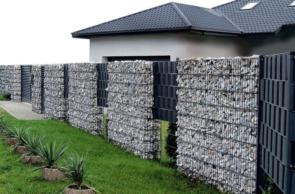 Gabioni - žičnate košare s kamni, Ograje Krabar